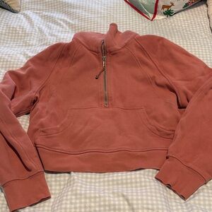lululemon athletica Women's Half-Zip Pullover in Rust
